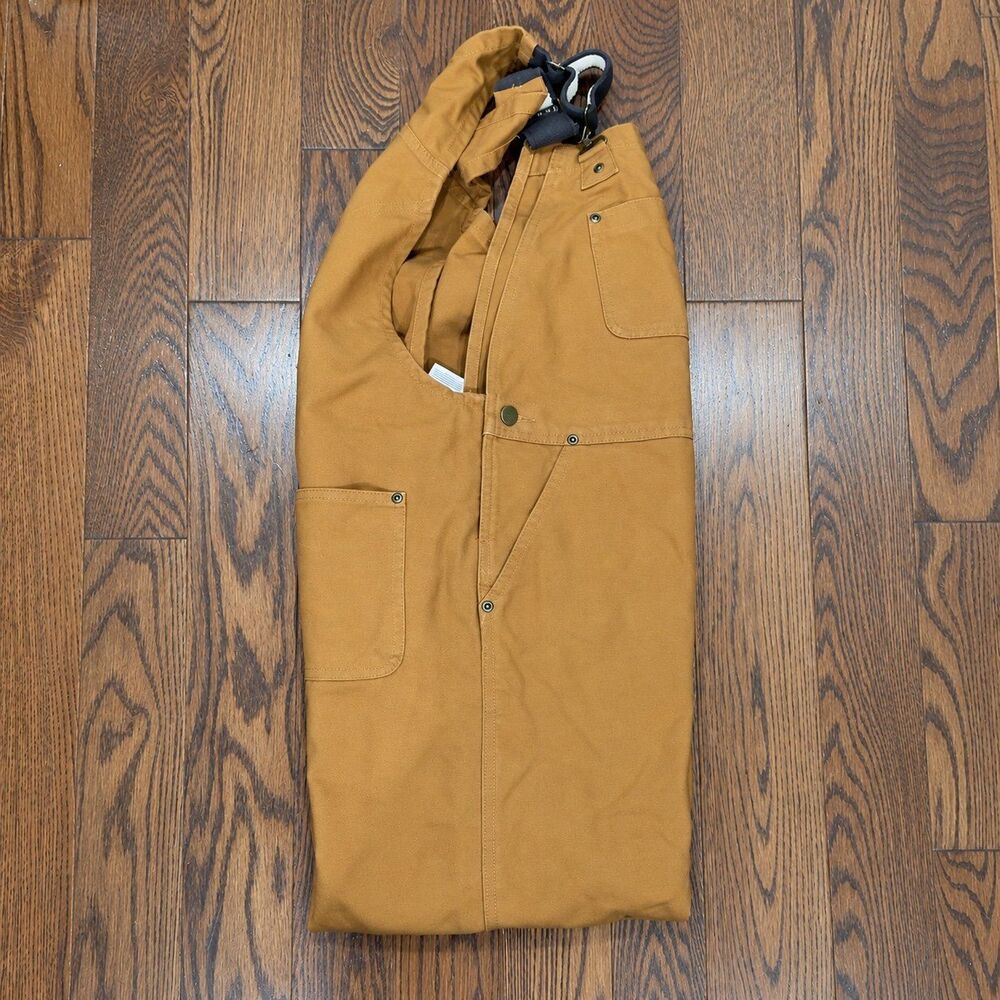 NWT {Carhartt} duck canvas bib overalls, 14 Youth